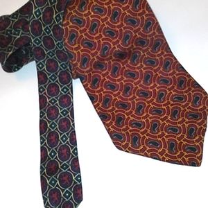 Tommy Hilfiger silk men's necktie red and navy